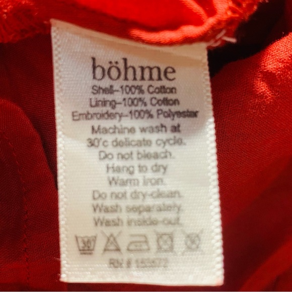 Detailed & Distinctive Bohme Red Women’s Dress with Lace Detail SZ S - Picture 7 of 7